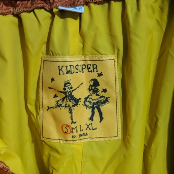 KID SUPER ORANGE TRACK PANTS SIZE S DETACHABLE - Picture 3 of 6